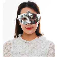 Esplendor Gümüş Renk Kostüm Partisi Ekstra Parlak Balo Maskesi 15X10 cm