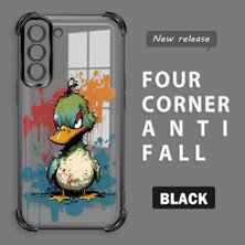 HONTINGA Samsung Galaxy S21 Fe 5g ile Uyumlu Şeffaf Kılıfı Düşüme Önleyici Basitlik Anti Düşme Kamera Korumali Ördek Desen Yumuşak Silikon Telefon Kılıfı Kadın ve Erkek Için Uygundur K3-0184