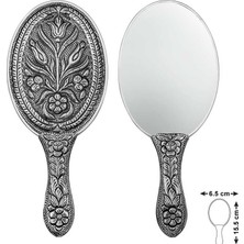 Esplendor 925 Ayar Gümüş Lale Motifli El Aynası