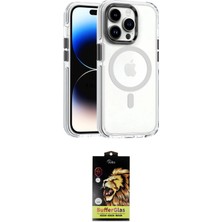 Masa Dostu Ieg™ Iphone 15 Pro Kılıf Kozmos Doku Koleksiyonu - Siyah Buffer Cam Ekran Koruyucu