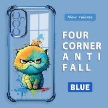 HONTINGA Samsung Galaxy M23 5g ile Uyumlu Şeffaf Kılıfı Düşüme Önleyici Basitlik Anti Düşme Kamera Korumali Kedi Desen Yumuşak Silikon Telefon Kılıfı Kadın ve Erkek Için Uygundur K3-0185