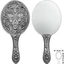 Esplendor 925 Ayar Gümüş Karanfil Motifli El Aynası