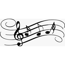 Esplendor Lazer Kesim Metal Duvar Dekoru, Notalar 40 cm