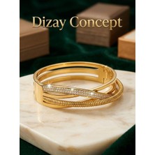 Zarif  ve Modern Kararmayan Çelik Tasarım Bilezik