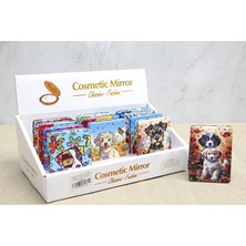 Esplendor Sevimli Köpek Tasarımıyla Taş Işlemeli Ince El Aynası Dikdörtgen