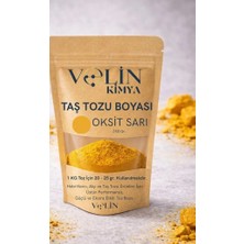 Volin Taş Tozu ve Mum Boyası Oksit Sarı Renk 250 gr Hobi Harcı Renklendiricisi Oksit Sarı Toz Boya