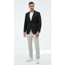 Plus Scorpion CK089 Erkek Slim Fit Blazer Ceket Tek Düğmeli Çift Yırtmaçlı Torba Cepli Yarım Astarlı
