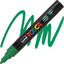 Uni-Ball Markör Boyama Kalemi Posca Su Bazlı Poster 1.8-2.5 Mm Yeşil Pc-5M (6 Lı Paket)
