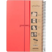 Ulu Pazarlama A4 Spiral Defter - 210 Yaprak, 7 Konulu, Kırmızı