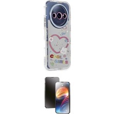 Toyigoo Ieg™ Redmi A3 4g Kılıf Ahenk Modern Serisi - Siyah 3D Antistatik Mat Seramik Nano Ekran Koruyuc