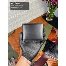 Paşala Leather Hakiki Deri Siyah Erkek Cüzdan Çok Bölmeli Geniş Iç Hacimli Klasik Ince Tasarım