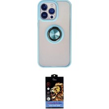 Toyigoo Ieg™ Iphone 15 Pro Max Kılıf Yörünge Çizgi - Siyah Buffer Hayalet Cam Ekran Koruyucu
