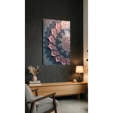 Mandala Desenli Mistik Duvar Dekoru Cam Tablo Uv Baskılı 4mm Kırılmaz, Ev Ofis Dekorasyonu