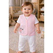Babyshez %100 Organik Pamuklu Yenidoğan Kız Erkek Bebek Yelek Mevsimlik 3-6 6-9 9-12 Ay
