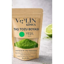 Volin Taş Tozu ve Mum Boyası Yeşil Renk 250 gr Hobi Harcı Renklendiricisi Yeşil Toz Boya