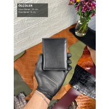 Paşala Leather Hakiki Deri Siyah Erkek Cüzdan Çok Bölmeli Geniş Iç Hacimli Ince ve Klasik Tasarım