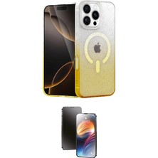 Masa Dostu Ieg™ Iphone 16 Pro Max Kılıf Eksen Minimal Özel Seri - Siyah 3D Antistatik Mat Seramik Nano E