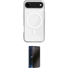 Toyigoo Ieg™ Iphone 17 Air Kılıf Ahenk Yansıma Prime - Siyah 3D Antistatik Hayalet Cam Ekran Koruyucu