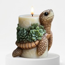 Karakız Dkoratif Kaplumba Figürlü Silindir Kalıp 7,4*6,4 Cm