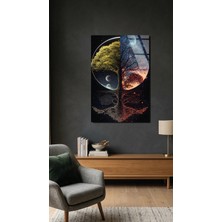Ebedi Denge Cam Tablo, Uv Baskılı 4mm Kırılmaz Cam Tablo, Ev Ofis Dekorasyonu