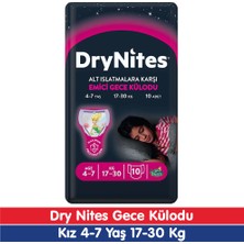 Huggies Drynites Kız 4-7 Yaş Emici Gece Külodu 17-30 kg 10 Adet