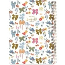 Ulu Pazarlama Spiralli Akademik Ajanda 17X24 cm - Fiyonk Desenli