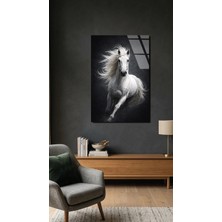 Beyaz At Cam Tablo Premium Kırılmaz Cam Tablo, Ev ve Ofis Uv Baskılı 4mm Cam Tablo