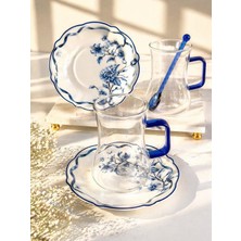 Mikasa Moor Cam Çay Seti 6'lı 180 ml Luna Blue