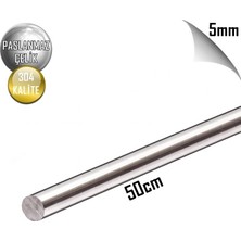 Paslanmaz Çubuk Mil Ø 5mm ( 50 cm Boylarda ) 304 Kalite Adet Seçiniz