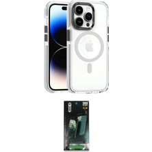 Toyigoo Ieg™ iPhone 15 Pro Kılıf Kozmos Doku Koleksiyonu - Siyah 360 Mat Full Body Arka Koruyucu