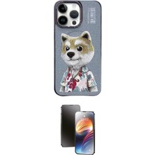 Toyigoo Ieg™ Iphone 15 Pro Kılıf Siluet Modern Özel Seri - Siyah 3D Antistatik Mat Seramik Nano Ekran