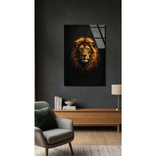 Aslan Cam Tablo Kırılmaz Temperli Cam Tablo, Uv Baskılı Premium Ev Ofis Dekorasyonu