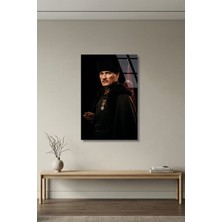 Mustafa Kemal Atatürk Portre 4mm Temperli Cam Tablo, Premium Uv Baskılı Kırılmaz Duvar Tablosu