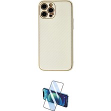 TKÇ Ieg™ Iphone 12 Pro Kılıf Ahenk Işık - Siyah 3D Antistatik Seramik Nano Ekran Koruyucu