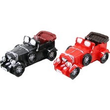 İsingir Shopping Kumbara Araba Dekoratif Biblo Kumbara Renkli 20.5X7X9CM Reçine