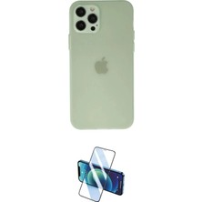 TKÇ  iPhone 12 Pro Max Kılıf Atlas Minimal Prime - Siyah 3D Antistatik Seramik Nano Ekran Koruyucu