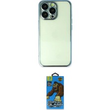 TKÇ  iPhone 13 Pro Max Kılıf Vadi Minimal - Siyah 18D Cam Ekran Koruyucu