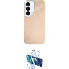 TKÇ Ieg™ Galaxy S25 Kılıf Eksen Prime - Siyah 3D Antistatik Cam Ekran Koruyucu
