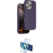 TKÇ Ieg™ Iphone 16 Pro Kılıf Kıvılcım Çizgi Serisi - Siyah 3D Antistatik Cam Ekran Koruyucu