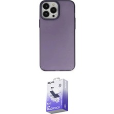 TKÇ Ieg™ Iphone 14 Pro Max Kılıf Ahenk Çizgi Prime - Siyah Bilvis 5in1 5d Magic Hayalet Cam Ekran