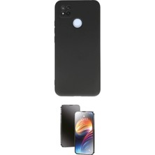 TKÇ Ieg™ Redmi 9c Kılıf Ahenk Serisi - Siyah 3D Antistatik Mat Seramik Nano Ekran Koruyucu