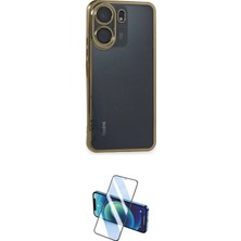 TKÇ Ieg™ Redmi 13C Kılıf Vadi Minimal - Siyah 3D Antistatik Cam Ekran Koruyucu