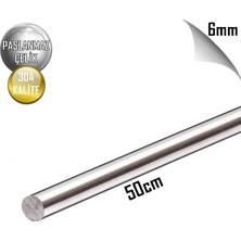 Paslanmaz Çubuk Mil Ø 6mm ( 50 cm Boylarda ) 304 Kalite Adet Seçiniz