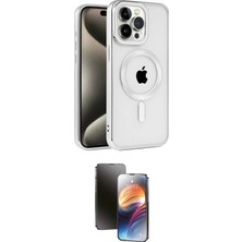 TKÇ Ieg™ Iphone 15 Pro Kılıf Eksen Form Koleksiyonu - Siyah 3D Antistatik Mat Seramik Nano Ekran K