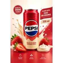 Pepsi Çilek ve Krema Aromalı Kola 330 ml