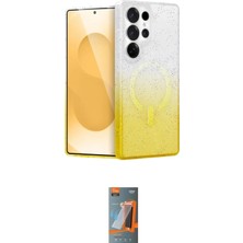 TKÇ  Galaxy S24 Ultra Kılıf Eksen Minimal Özel Seri - Siyah Autokit 5in1 Fiber Hayalet Polymer Nano E