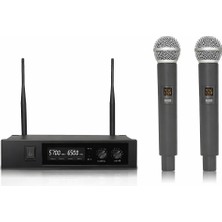 Westa Ten, Uhf Kablosuz Mikrofon Seti Çift Kanallı 2X16 Kanal Profesyonel El Mikrofonu Okul ve Organizasyon Mikrofonu