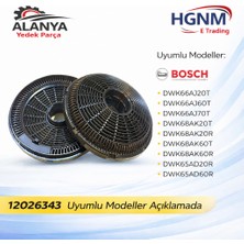 Hgnm E-Trading Bosch Davlumbaz Karbon Filtre 12026343 DWK66AJ20T, DWK66AJ60T, DWK66AJ70T, DWK68AK20T, DWK68AK20R, DWK68AK60T, DWK68AK60R, DWK65AD20R, DWK65AD60R