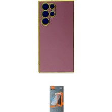 TKÇ Ieg™ Galaxy S22 Ultra Kılıf Yankı Serisi - Siyah Autokit 5in1 Fiber Hayalet Polymer Nano Ekran