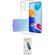 TKÇ  Redmi Note 12 Pro 4g Kılıf Zirve Doku - Şeffaf Pasifik Cam Ekran Koruyucu